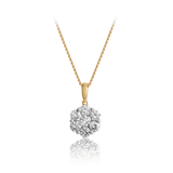 Round Brilliant Cut Diamond Pendant in 9ct Yellow Gold