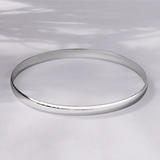Round Edge Sterling Silver Bangle - Wallace Bishop