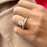 Everlasting 2.00ct TW Oval Lab-Grown Diamond Solitaire Engagement Ring in 18ct Yellow and White Gold
