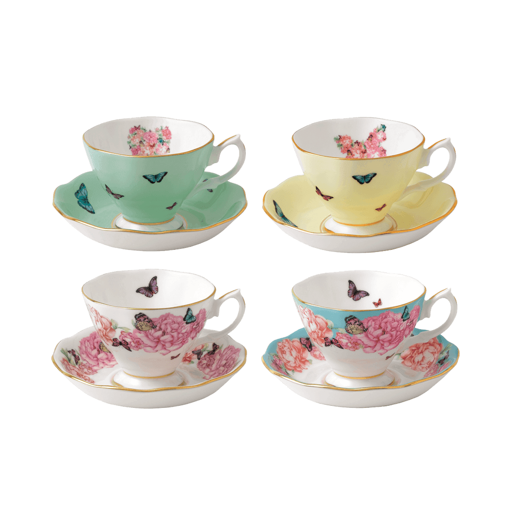 Royal Albert Miranda Kerr Set of 4 Teacups Saucers