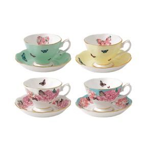 Royal Albert Miranda Kerr Set of 4 Teacups & Saucers - Wallace Bishop