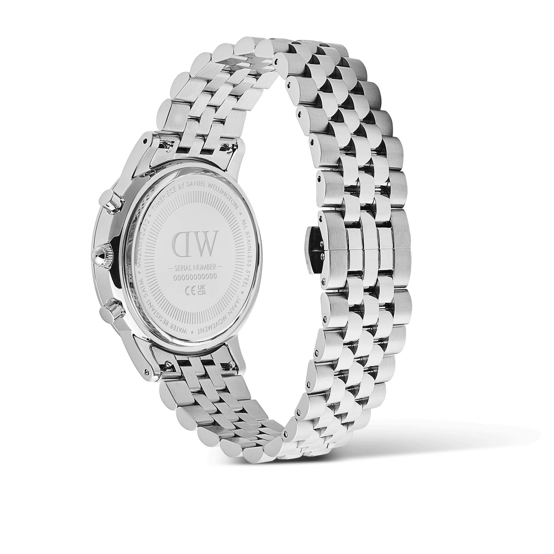 Daniel Wellington Iconic Chronograph Arch 5-Link Arctic Panda Silver