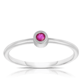 Ruby Stacker Ring in Sterling Silver - Wallace Bishop
