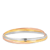 Three Tone Russian Bangle in 9ct Yellow, White & Rose Gold