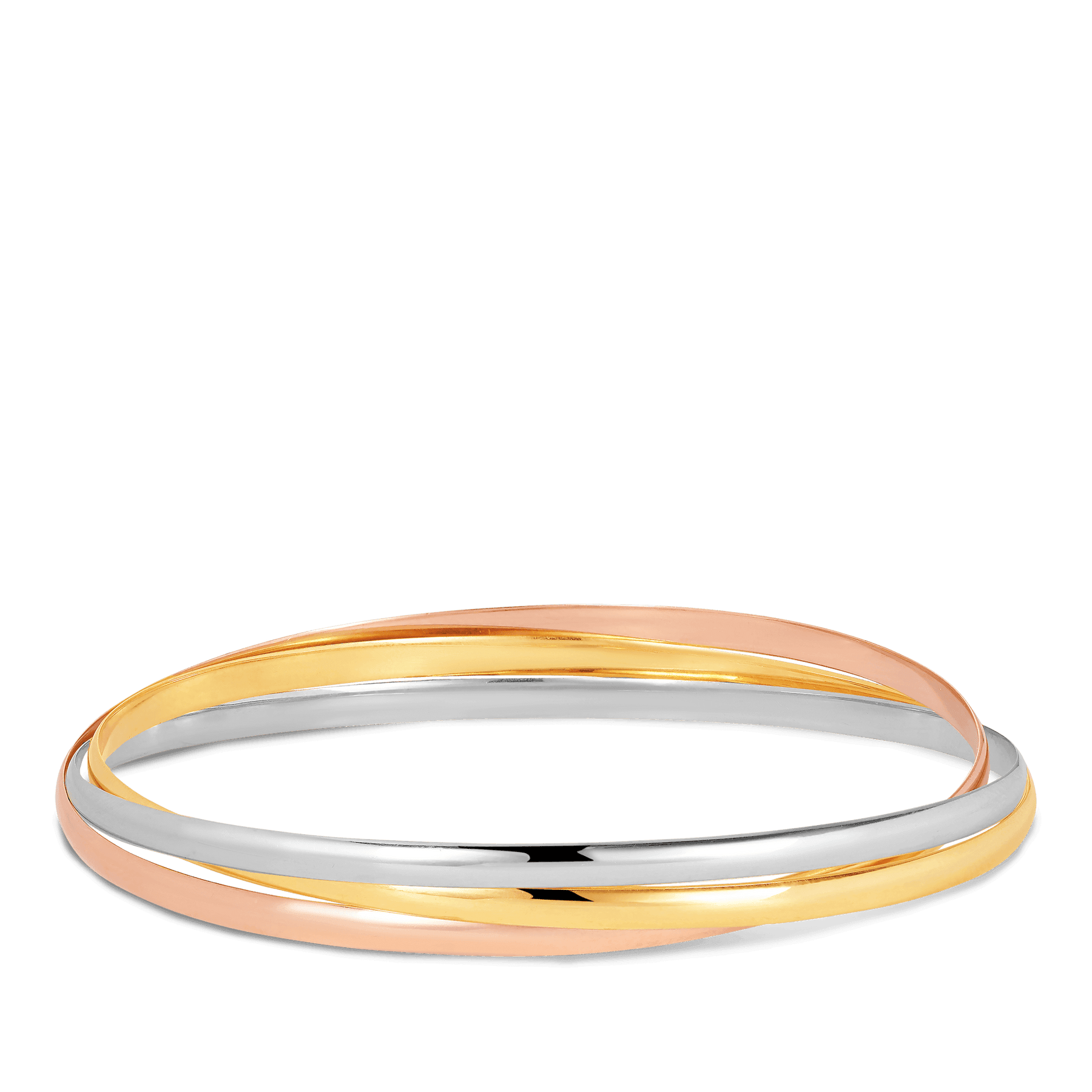 Russian Bangle in 9ct Yellow, White & Rose Gold - Wallace Bishop