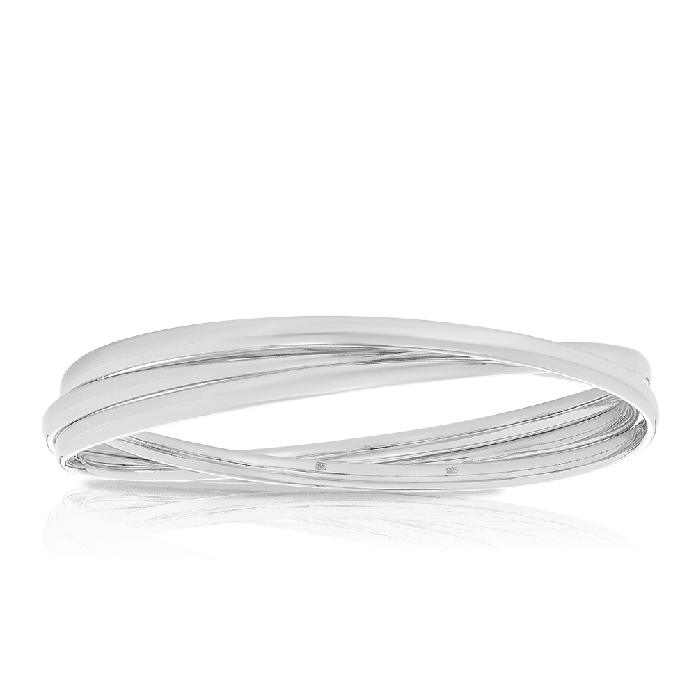 Russian Triple Bangle in Sterling Silver