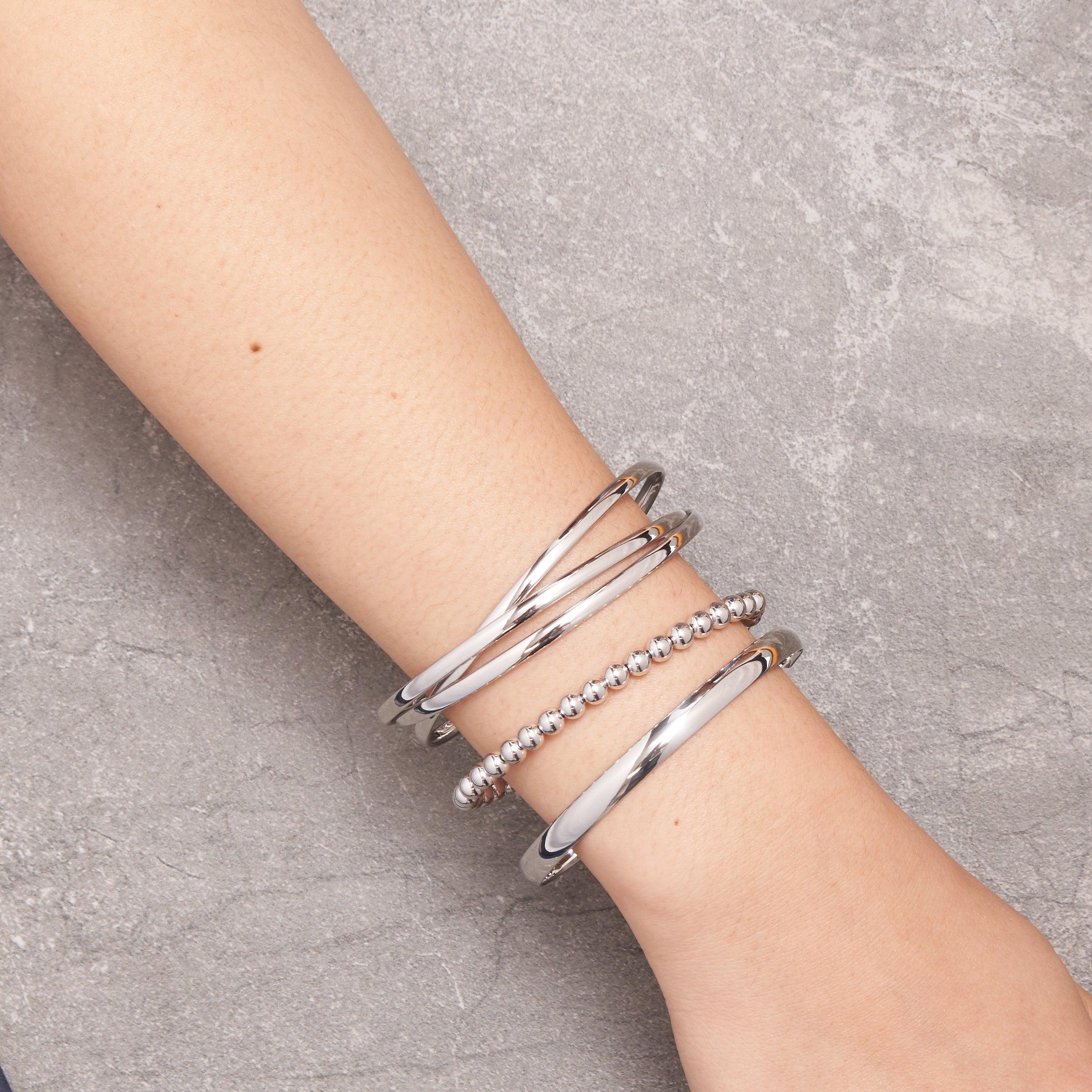 Russian Triple Bangle in Sterling Silver