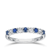 Sapphire & Diamond Ring in 18ct White Gold