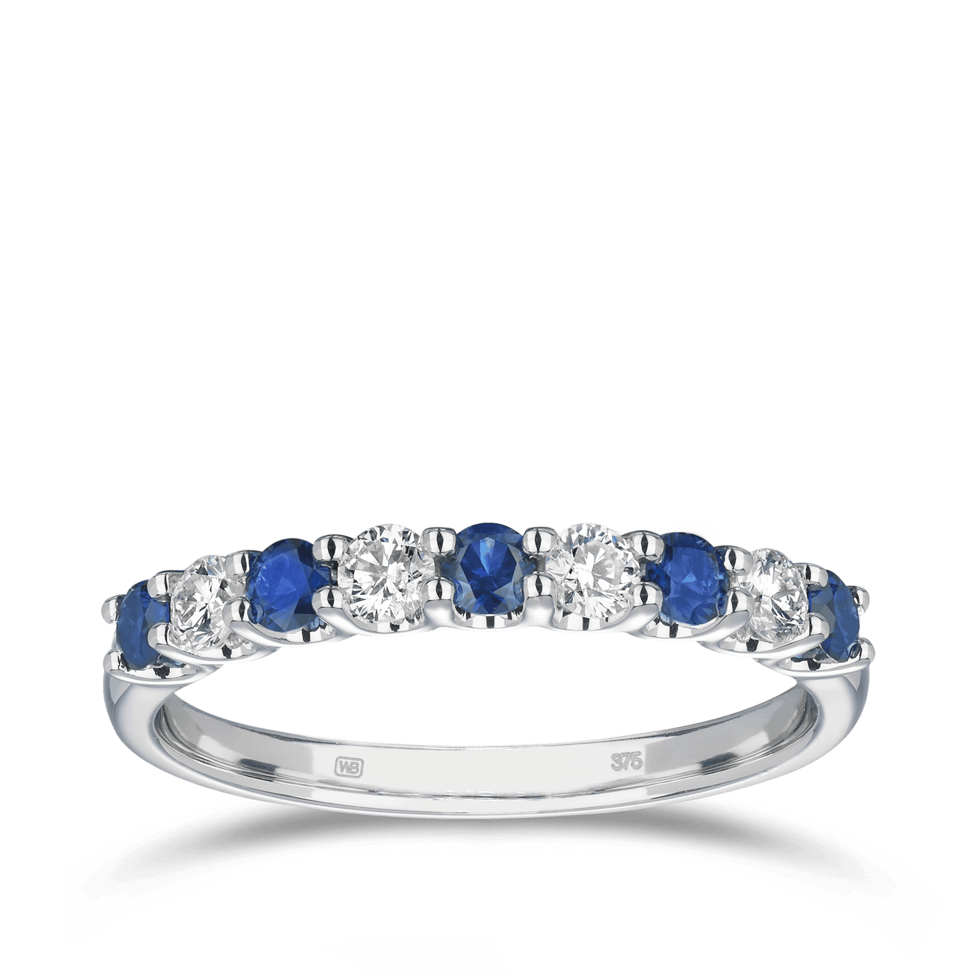 Sapphire & Diamond Ring in 18ct White Gold