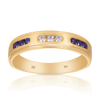 Sapphire & Diamond Ring in 9ct Yellow Gold