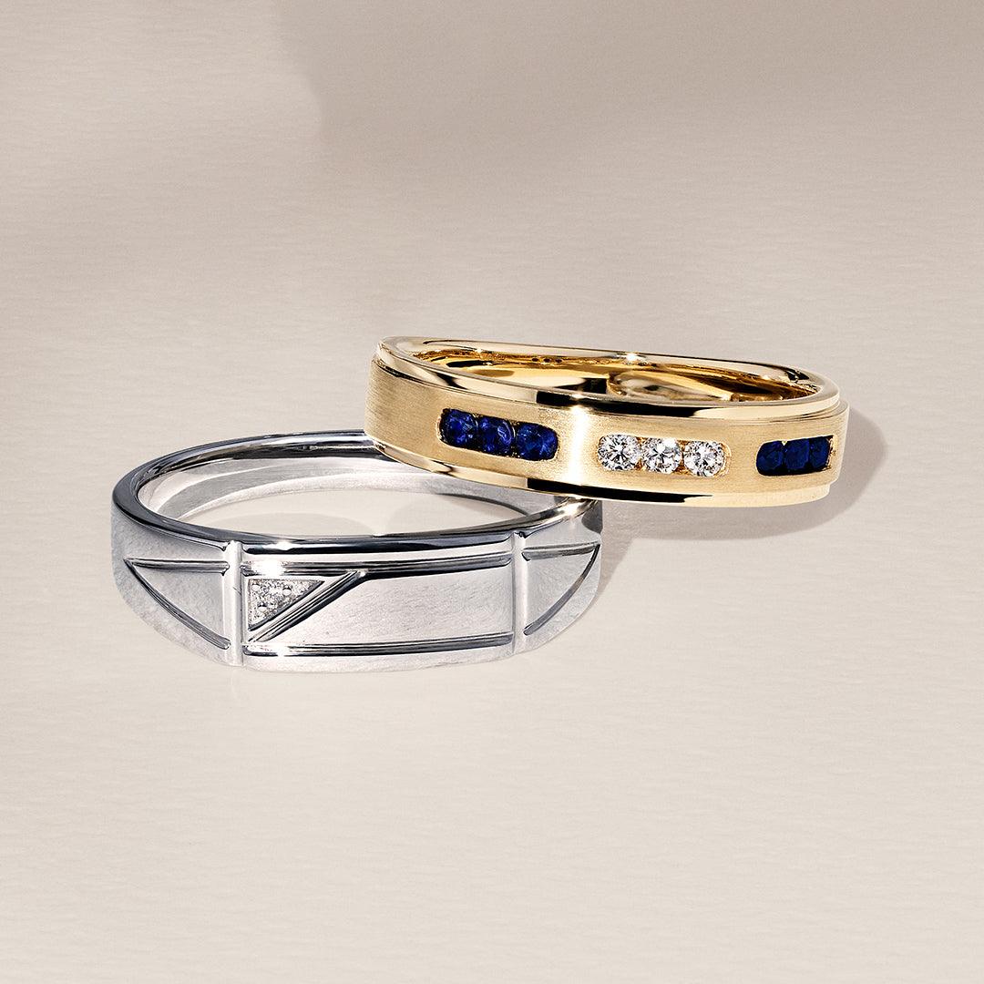 Sapphire & Diamond Ring in 9ct Yellow Gold - Wallace Bishop
