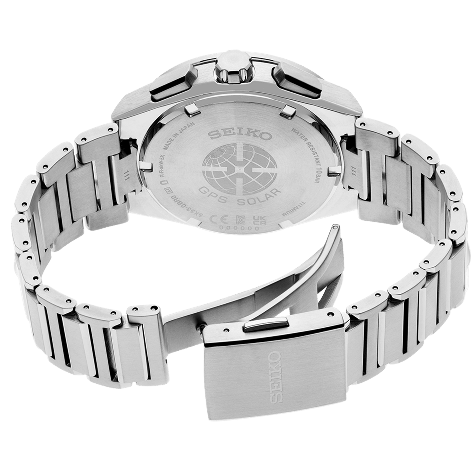 Seiko Astron Men's 42.7mm Stainless Steel Solar GPS Chronograph Watch SSH111J - Wallace Bishop