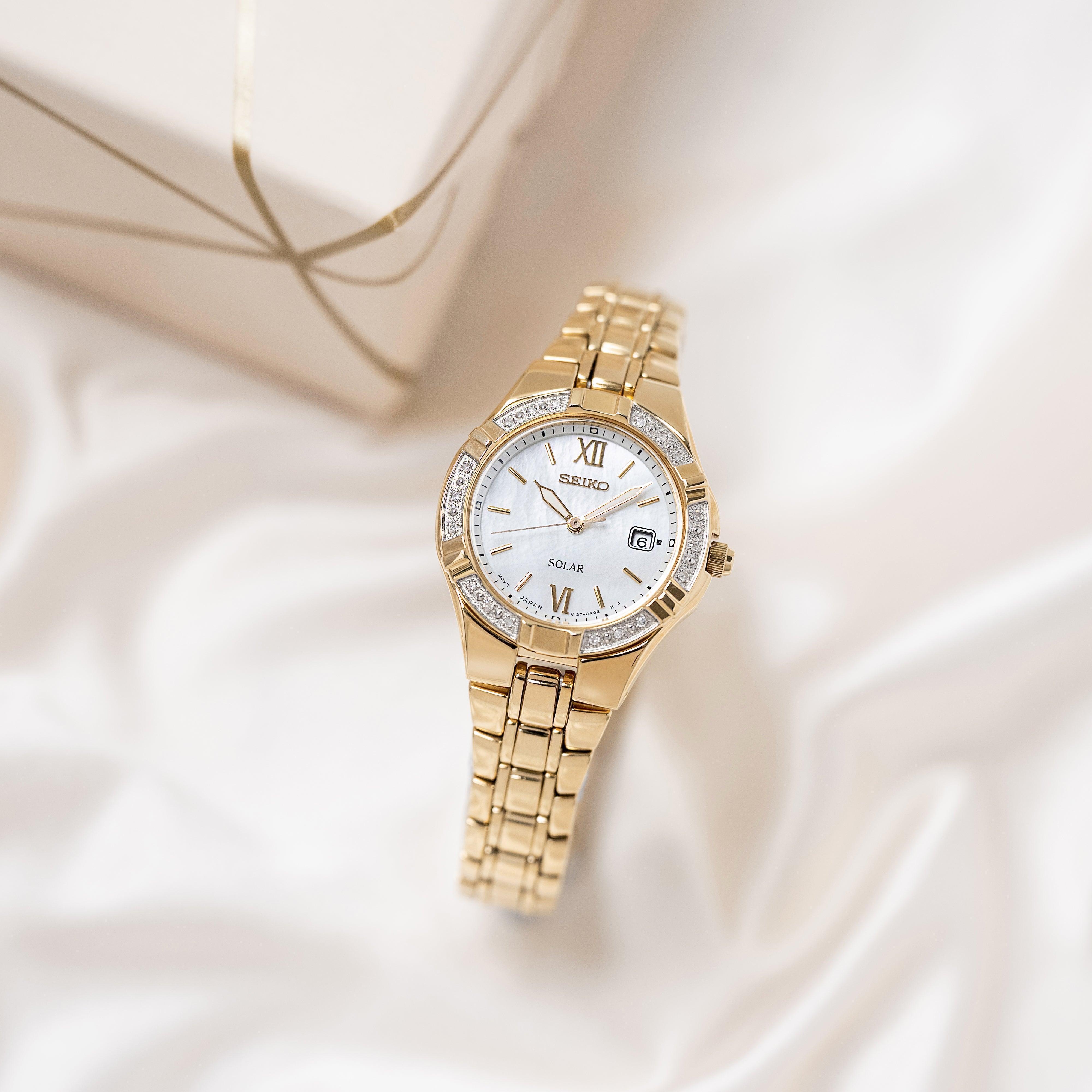 Seiko Conceptual & Regular Women's Gold PVD Solar Watch SUT428P