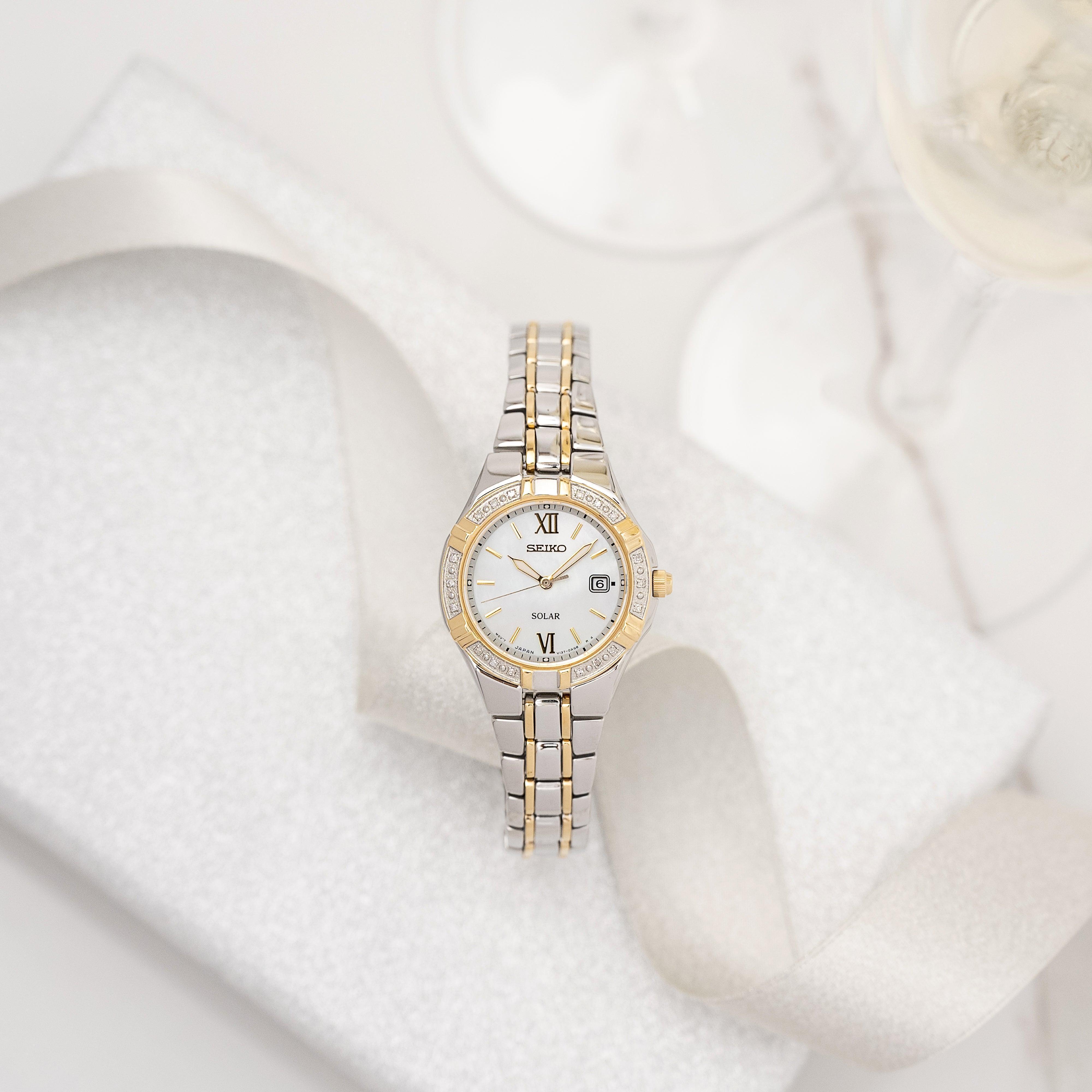 Seiko Conceptual & Regular Women's Two-Tone Solar Watch SUT426P