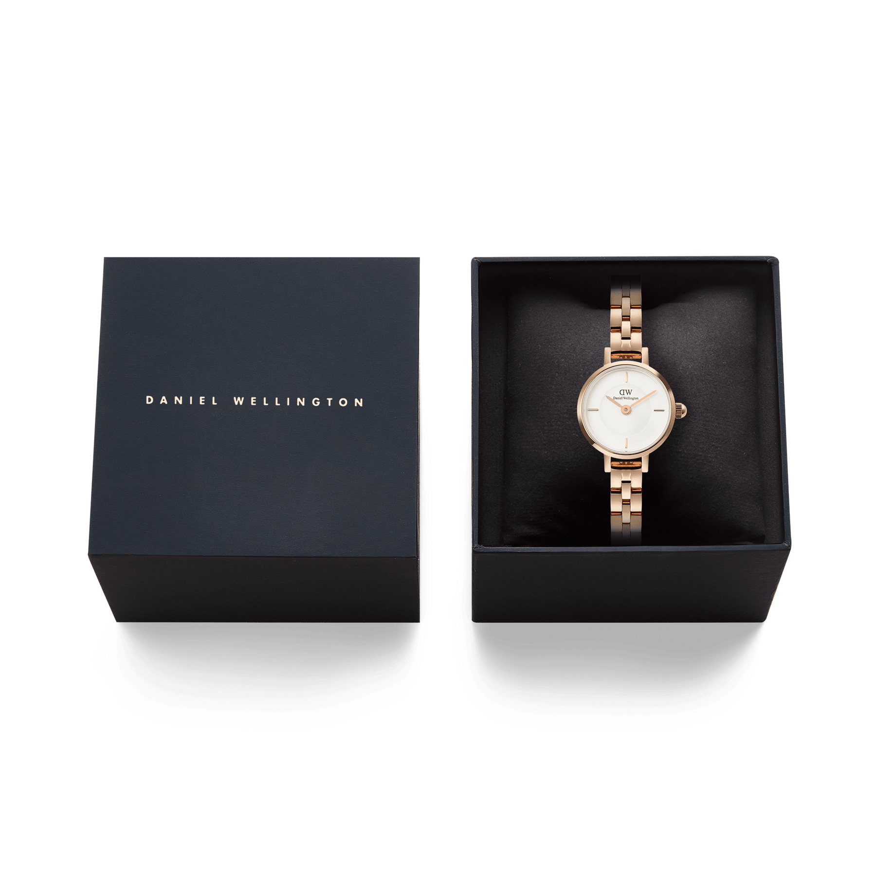 Daniel Wellington Petite Mini Arch 3-link White Rose Gold