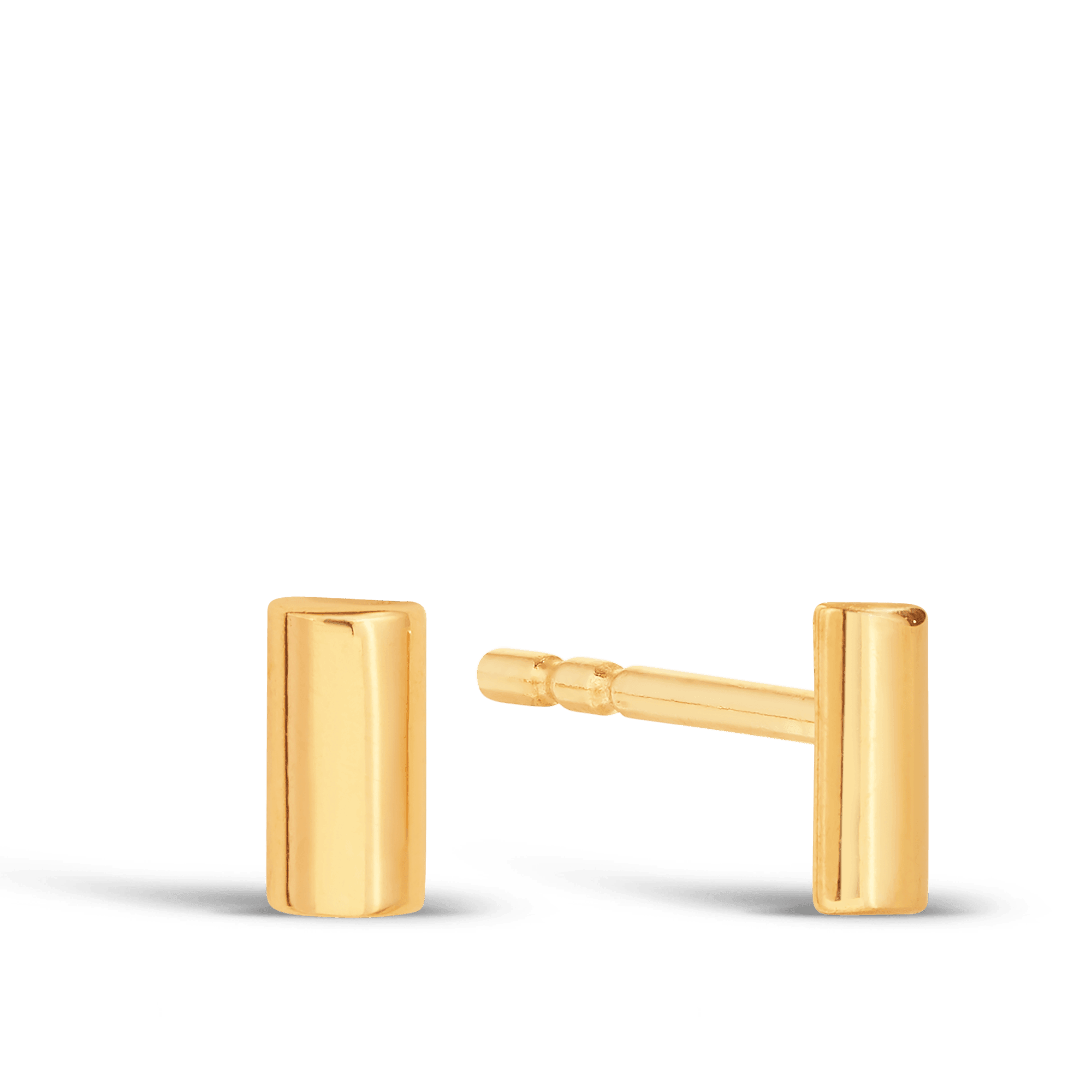Small Bar Stud Earrings in 9ct Yellow Gold