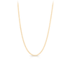 45cm Solid Diamond Cut Long Curb Link Chain in 9ct Yellow Gold