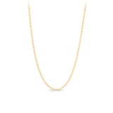 45cm Solid Diamond Cut Long Curb Link Chain in 9ct Yellow Gold