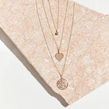 Solid Heart Shape Pendant in 9ct Yellow Gold