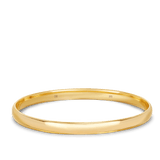 Solid Oval Comfort Fit Bangle in 9ct Yellow Gold