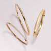 Solid Oval Comfort Fit Bangle in 9ct Yellow Gold
