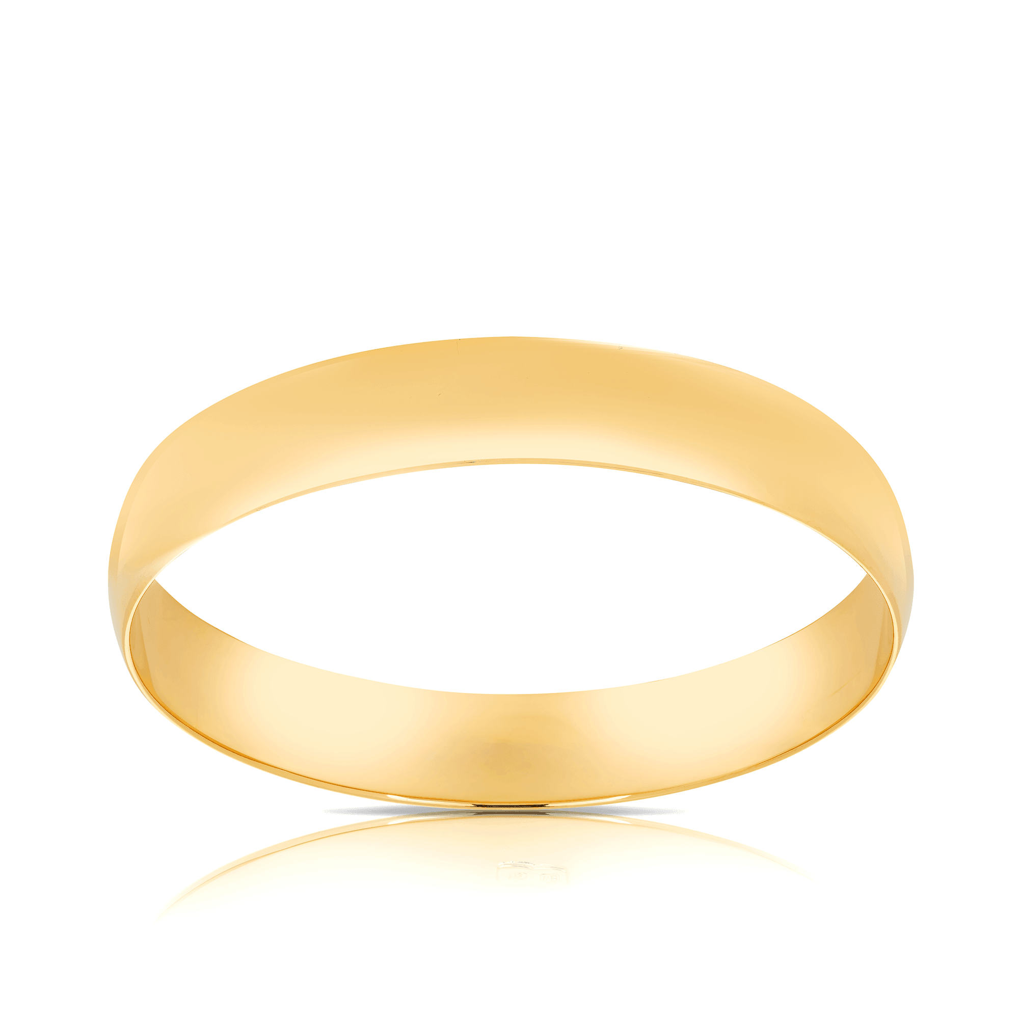 Solid Round Bangle in 9ct Yellow Gold