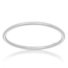 Solid Round Bangle in Sterling Silver