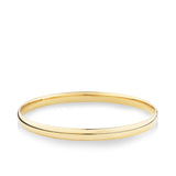 Solid Round Comfort-Fit Bangle in 9ct Yellow Gold