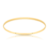 Solid Round Half-Round Bangle in 9ct Yellow Gold