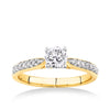 0.70ct TW Solitaire Diamond Engagement Ring in 9ct Yellow and White Gold