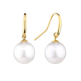 Australian South Sea Pearl Drop Earrings in 18ct Yellow Gold