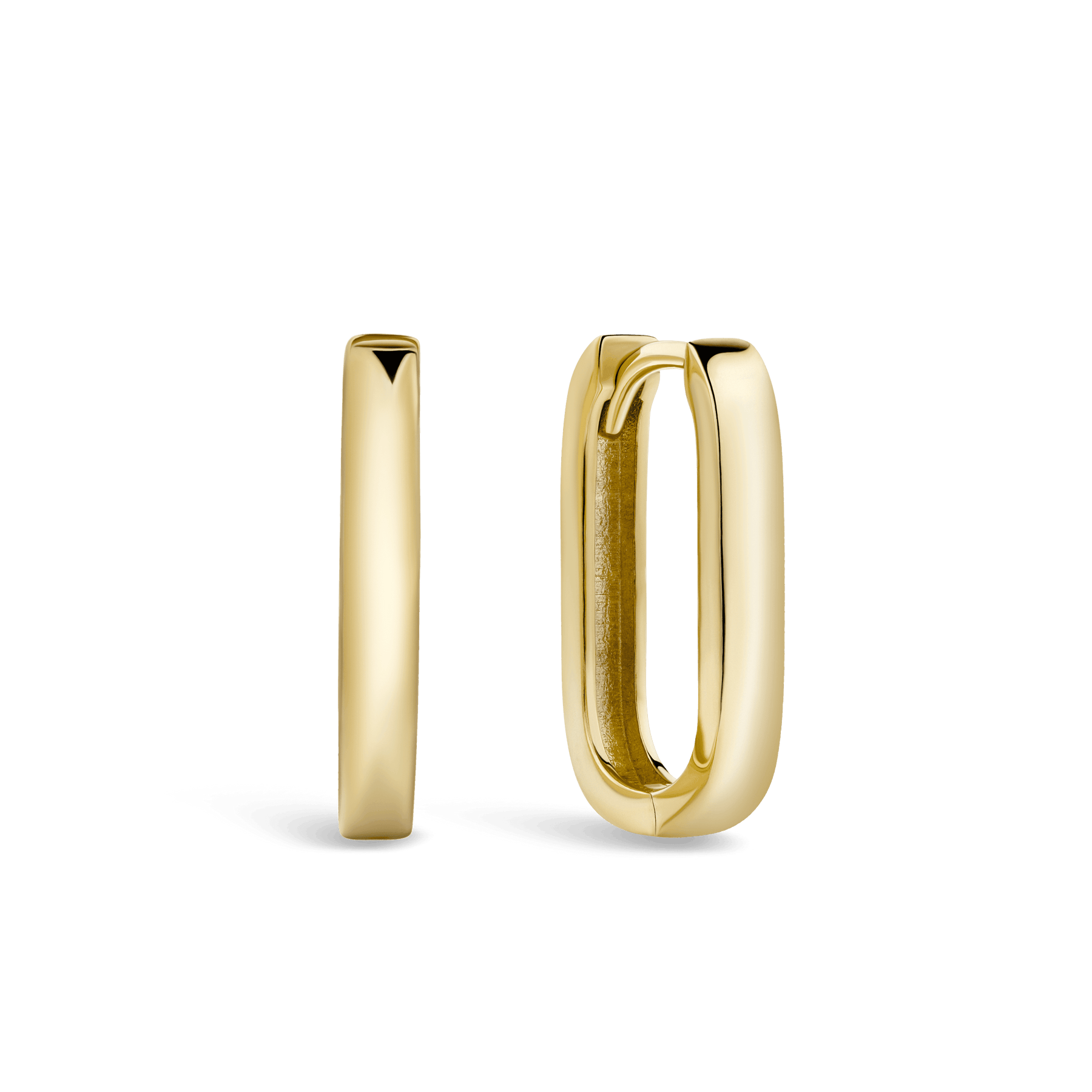 Square Edge Huggies in 9ct Yellow Gold - Wallace Bishop