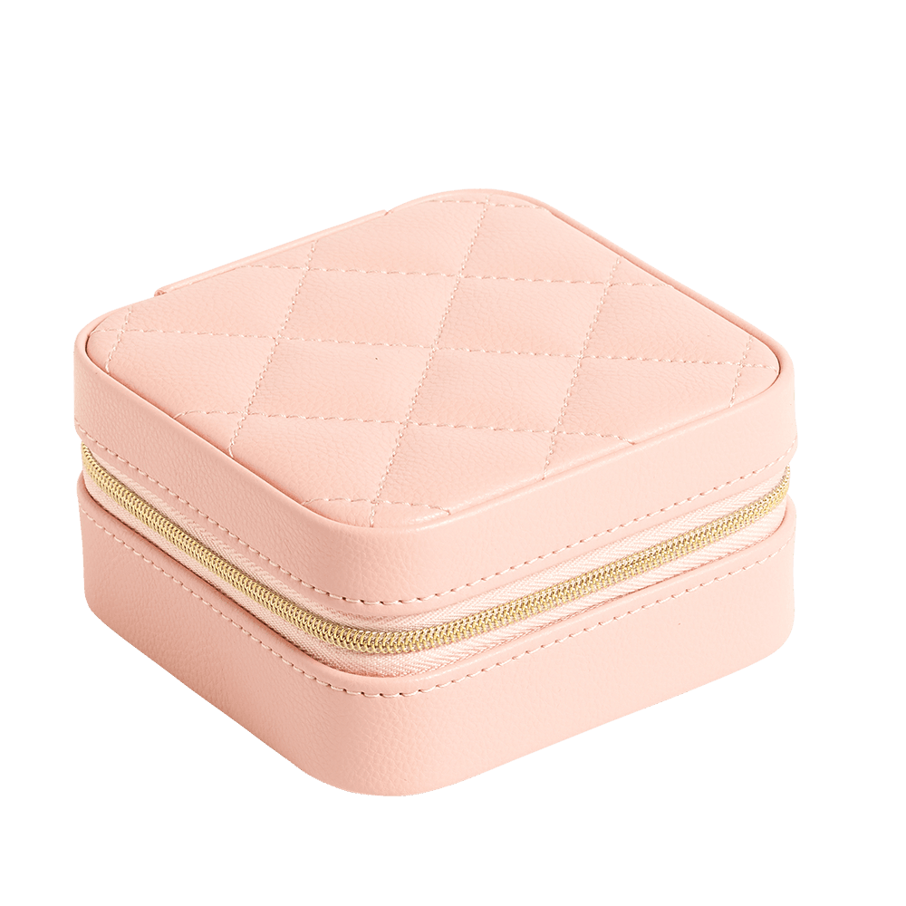 Square Zip Pink Travel Case - Wallace Bishop