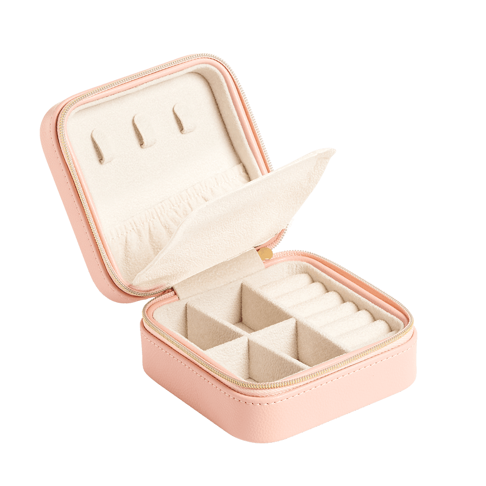 Square Zip Pink Travel Case - Wallace Bishop