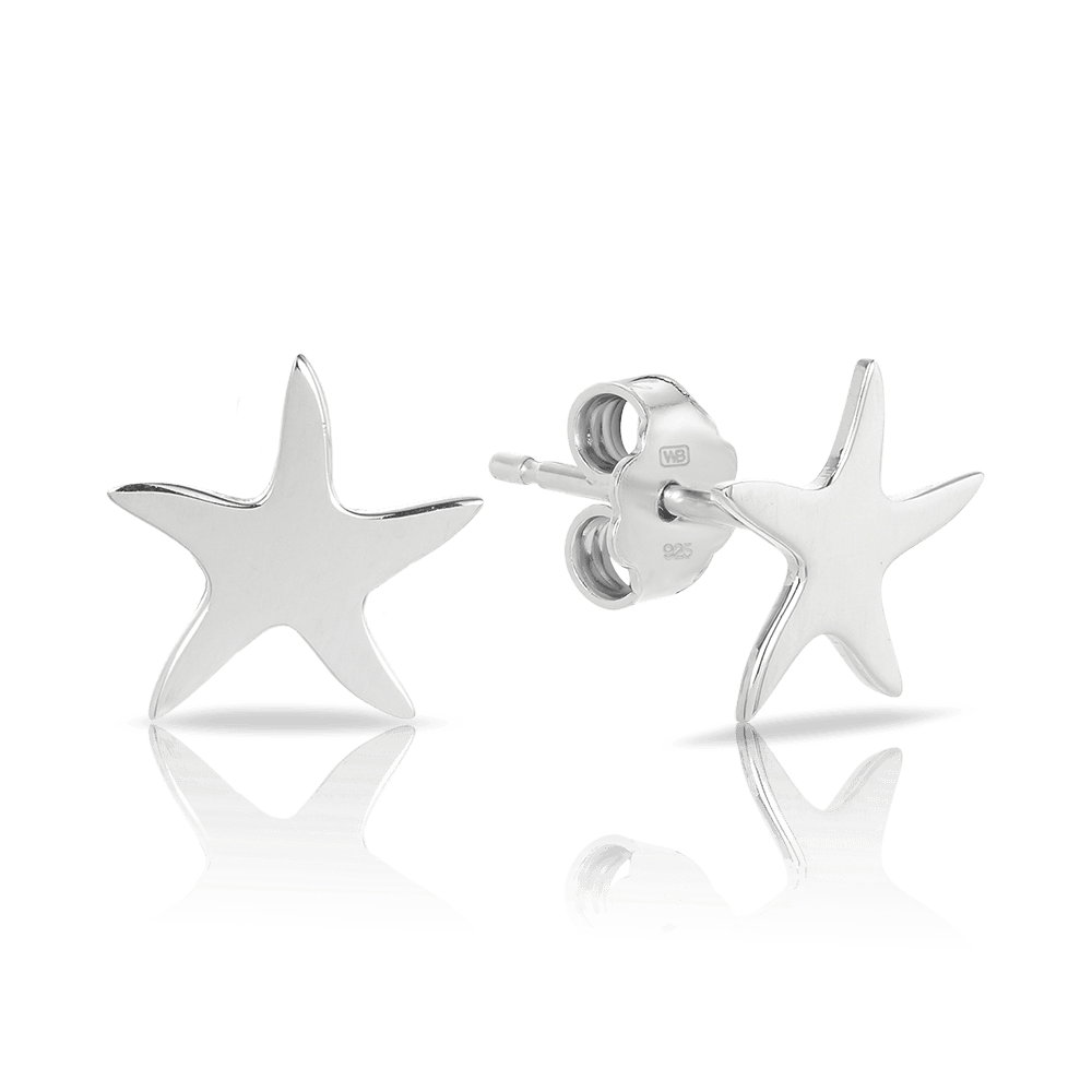 Star Stud Earrings in Sterling Silver - Wallace Bishop