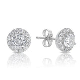 Sterling Silver Earrings Cubic Zirconia Stud Earrings - Wallace Bishop