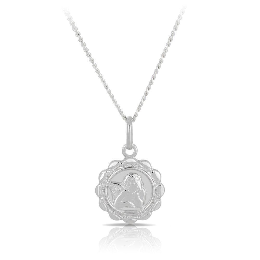 Sterling Silver Guardian Angel Pendant