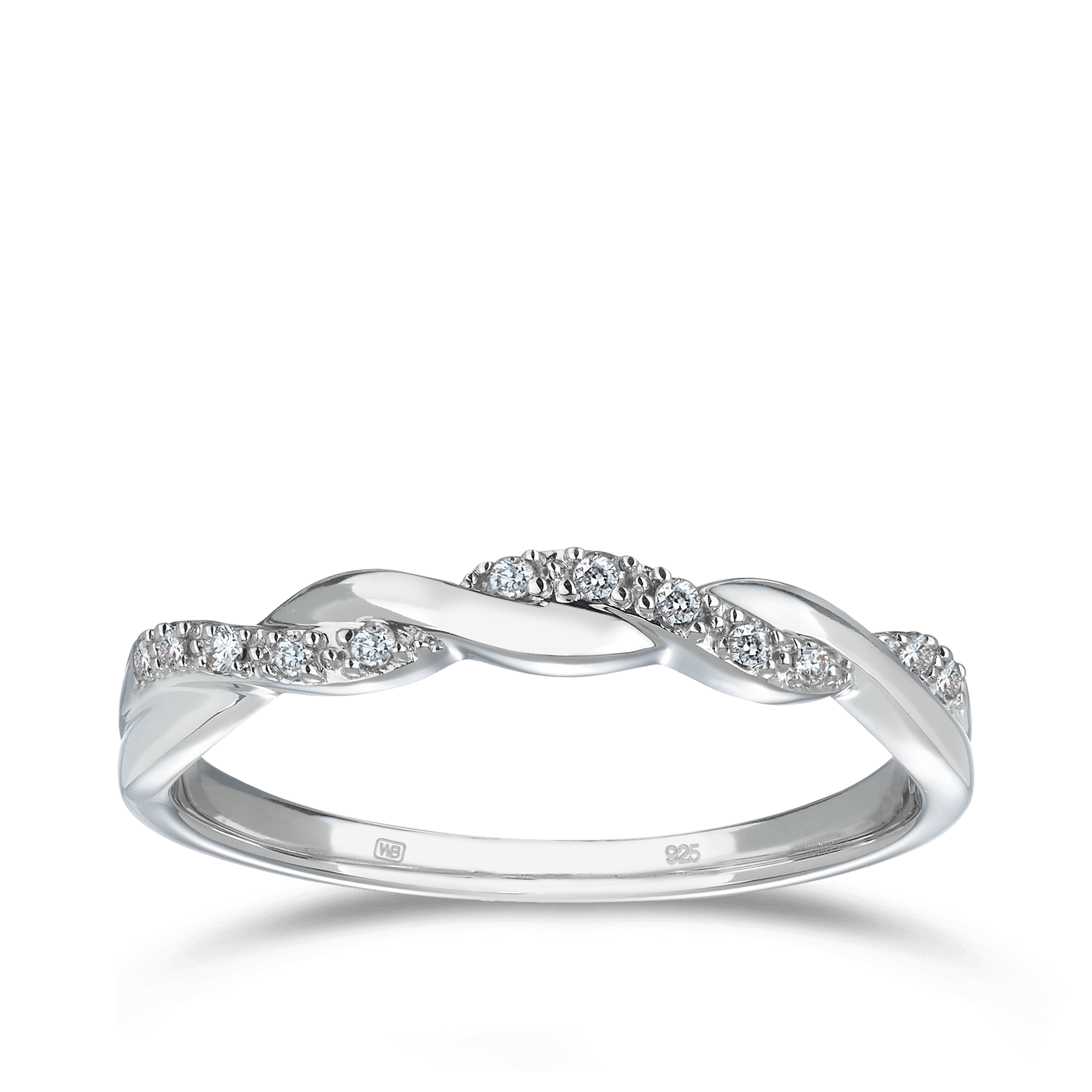 I Treasure® Diamond Twist Ring in Sterling Silver