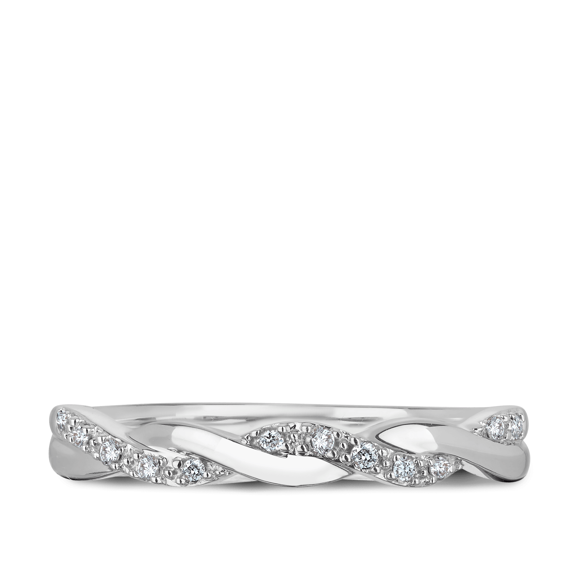 I Treasure® Diamond Twist Ring in Sterling Silver
