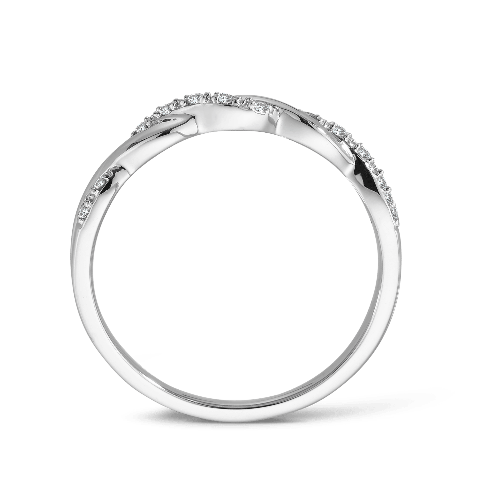 I Treasure® Diamond Twist Ring in Sterling Silver