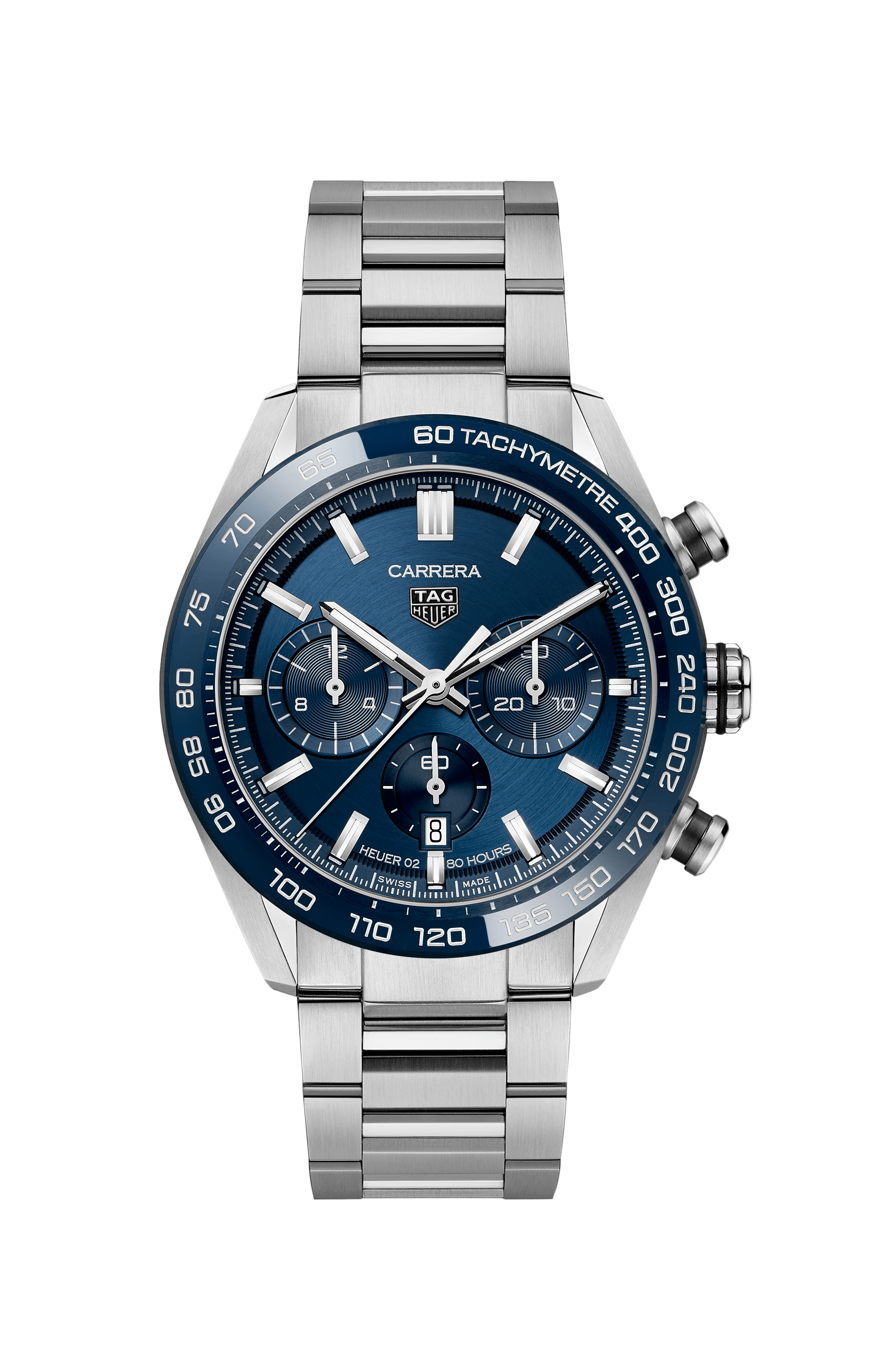 Tag heuer carrera men's stainless steel bracelet watch hot sale
