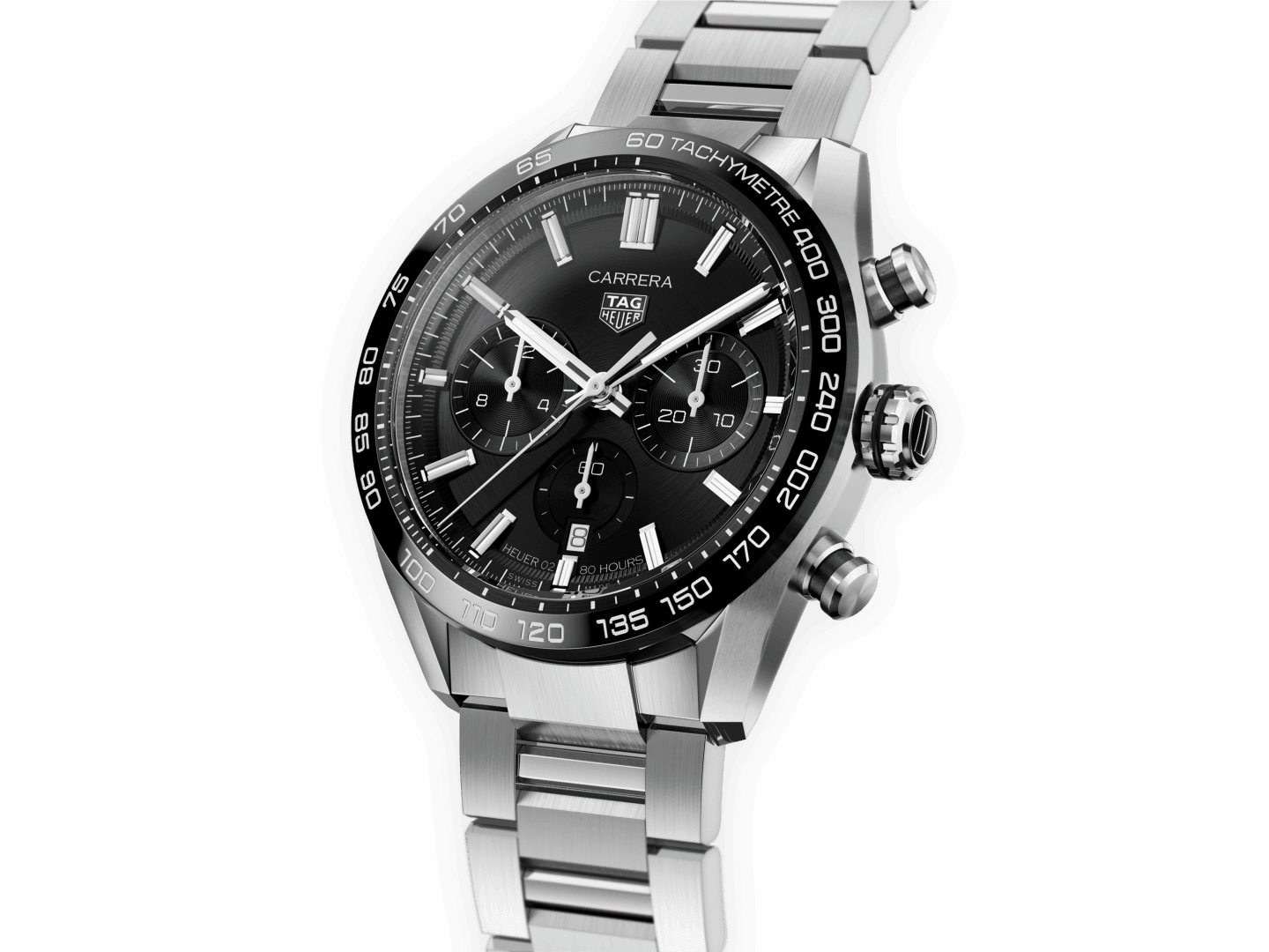 TAG Heuer Carrera Men's 44mm Stainless Steel Automatic Chronograph Watch CBN2A1B.BA0643 - Wallace Bishop