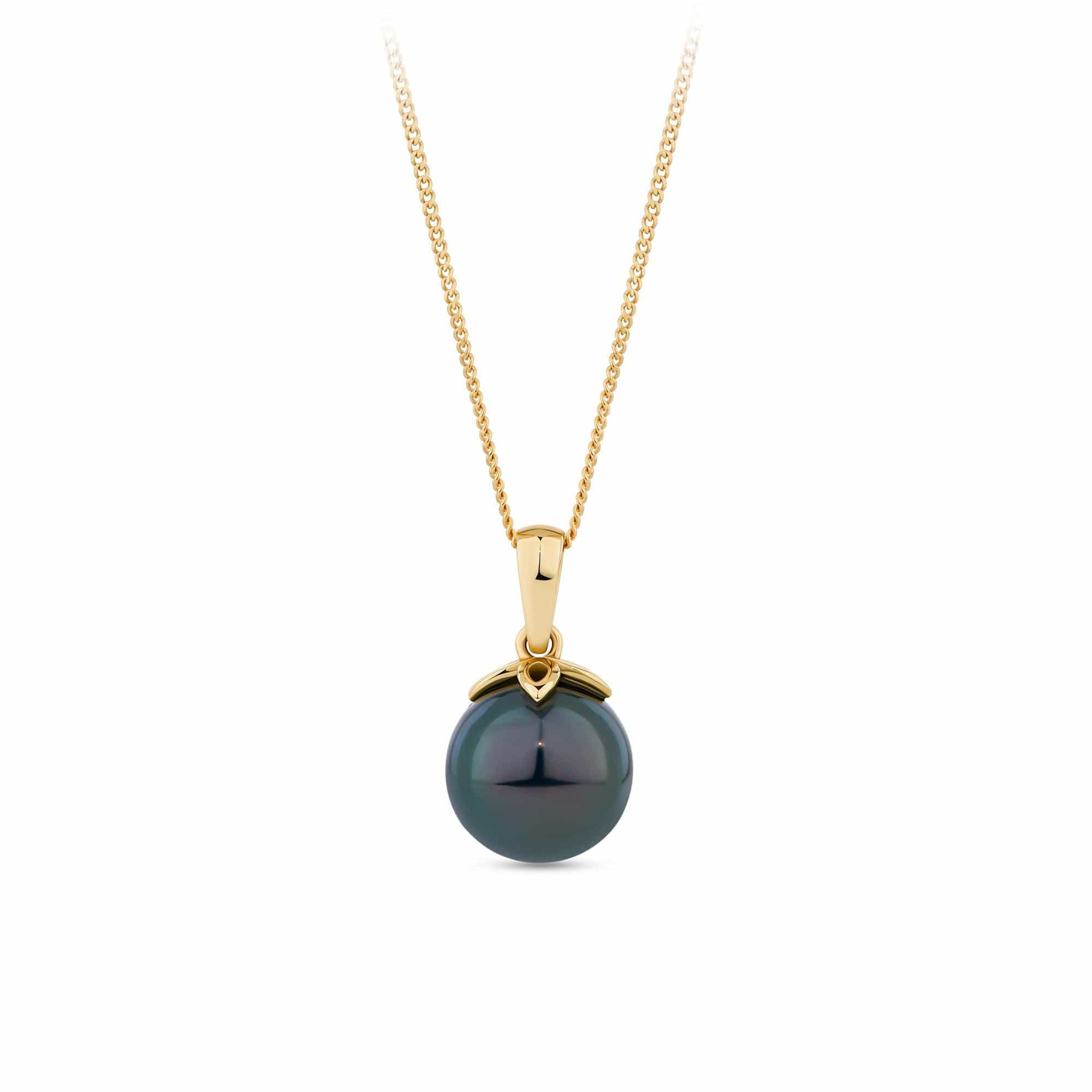 Tahitian Pearl Pendant in 9ct Yellow Gold