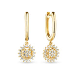 TDW 0.256 Diamond Drop Huggies in 9ct Yellow Gold