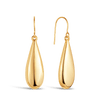 Tear Drop Hollow Earrings in 9ct Yellow Gold