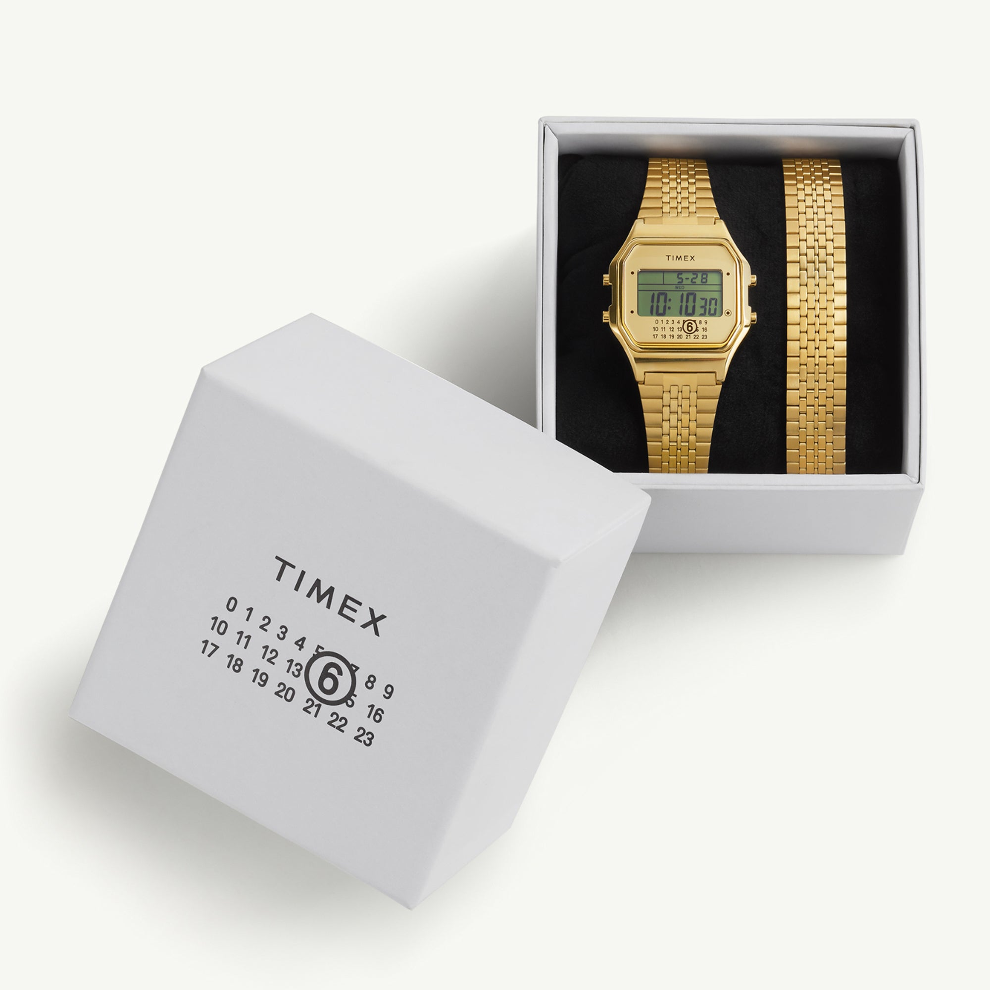 Timex x MM6 Maison Margiela T-80 Digital 34mm Watch Gift Set TWG067500