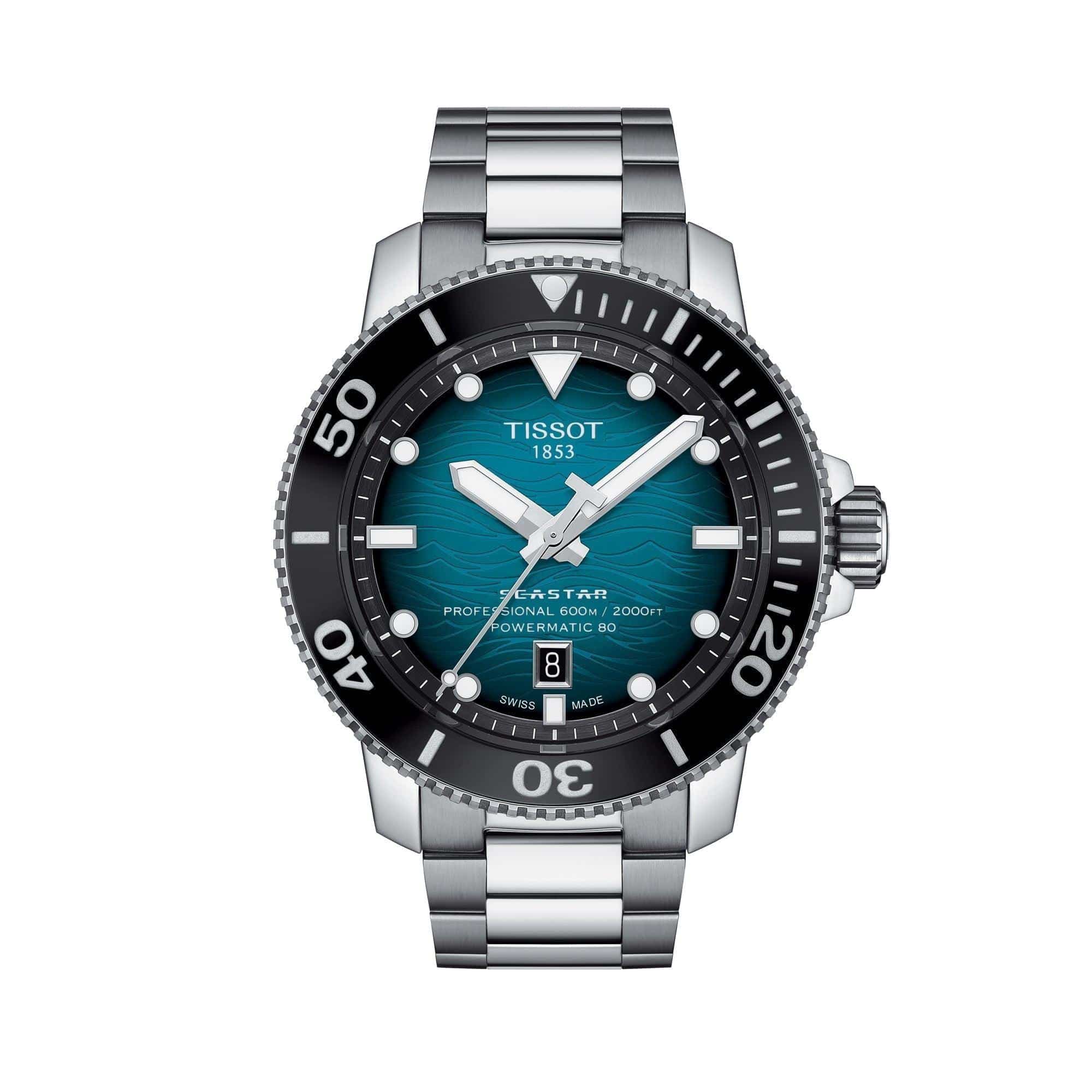 Tissot Men's T-Sport Stainless Steel Automatic Seastar Watch Blue Dial