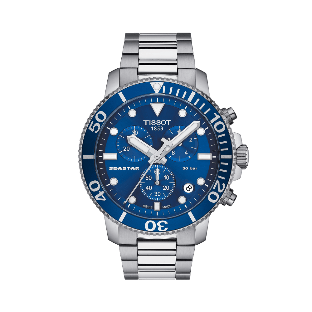 Tissot blue hotsell dial men's watch