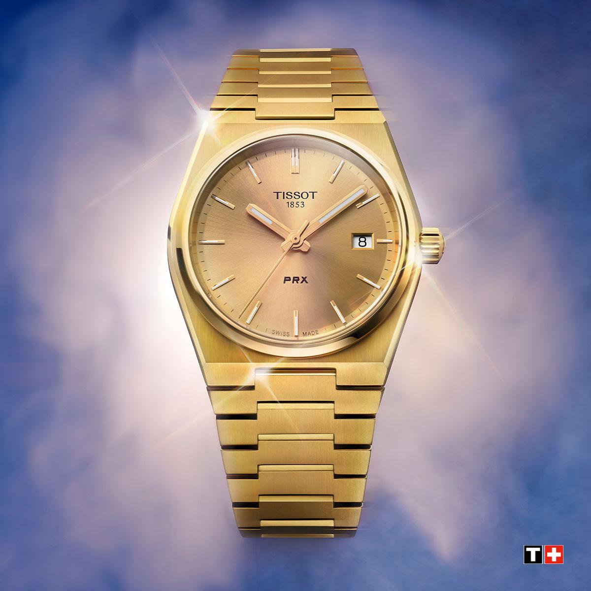 Tissot PRX Women's 35mm Gold PVD Quartz Watch T137.210.33.021.00