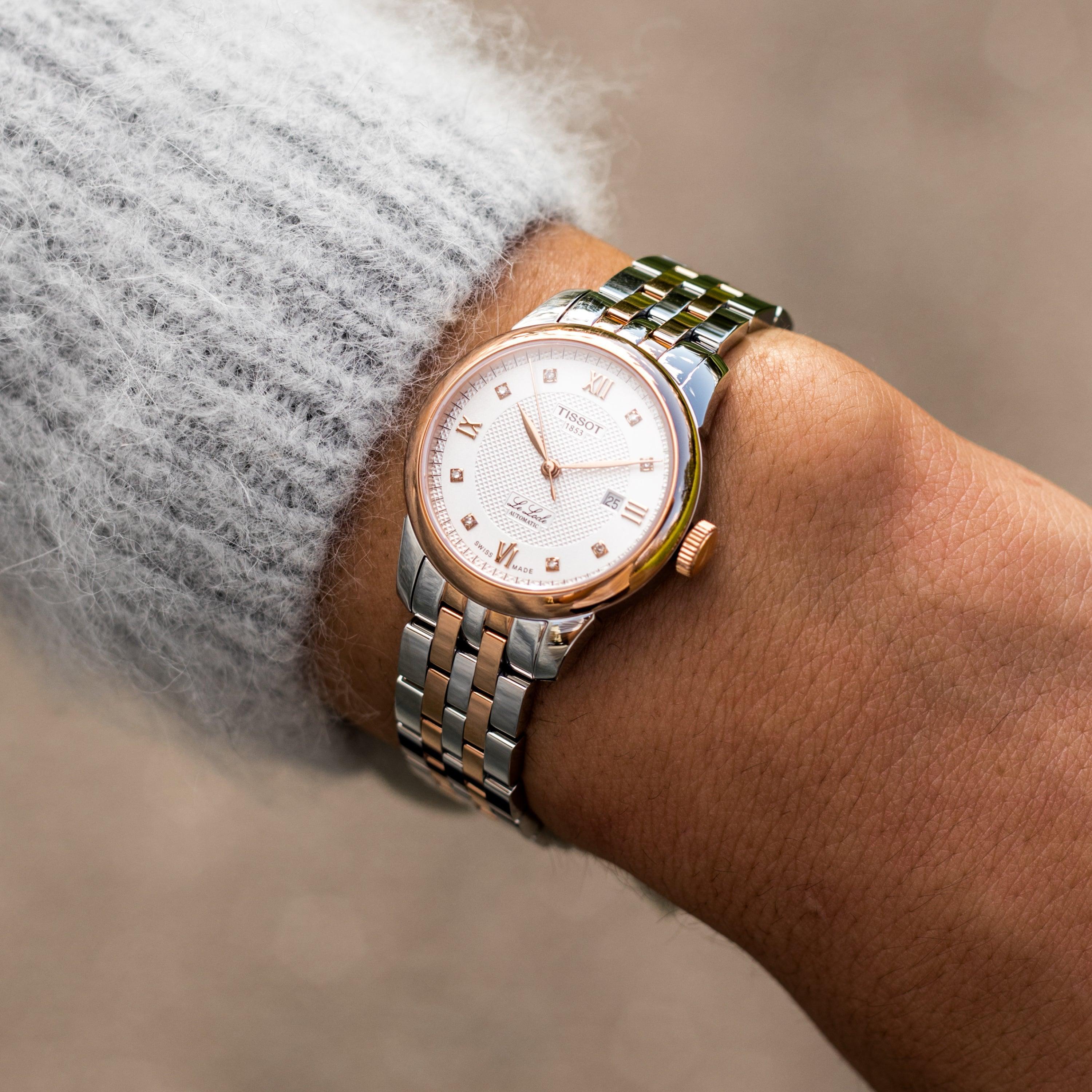 Tissot T-Classic Le Locle Women's 29mm Stainless Steel & Rose IP Automatic T006.207.22.036.00